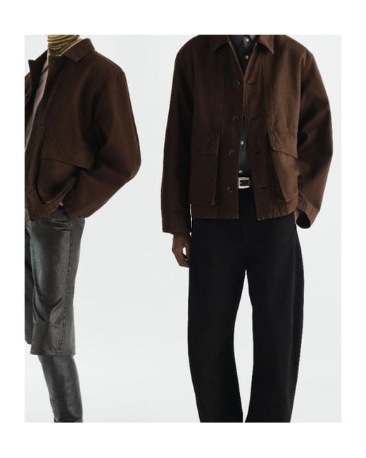 Lemaire Brown Boxy Pocket Jacket for men