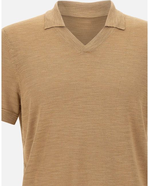 Boss Natural Naden Johnny Collar Polo Shirt for men