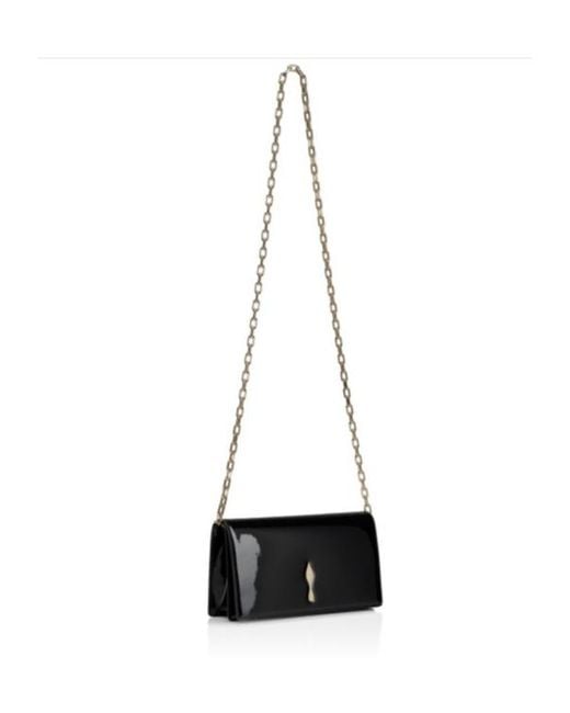 Christian Louboutin Black Chain Logo Clutch Bag