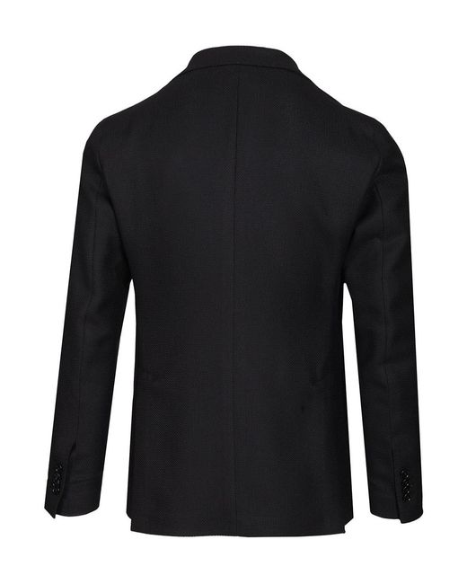 Tagliatore Black Single-Breasted Blazer for men
