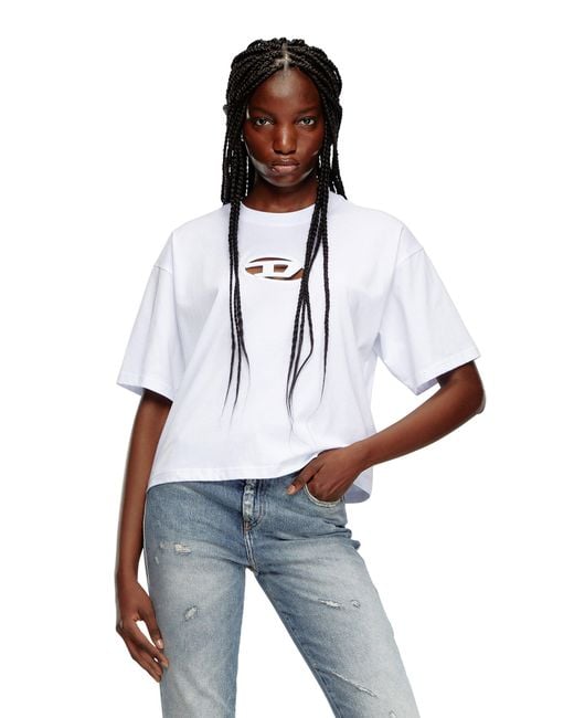DIESEL White T-Buxt Organic Cotton T-Shirt