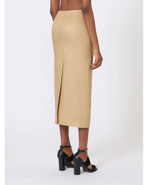 Max Mara Natural Veranda Back Slit Skirt