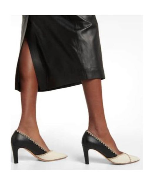 Gabriela Hearst White Leather High-Heeled Shoes