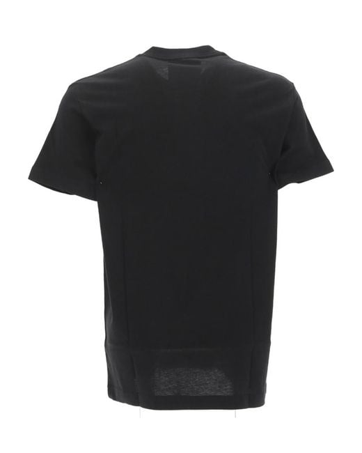 Versace Jeans Black Logo-Print Cotton T-Shirt for men