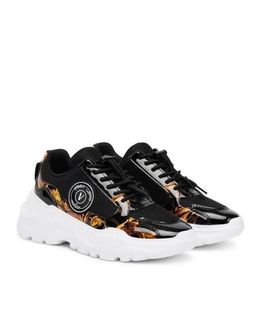 Versace Jeans Black Lace-Up Casual Shoes
