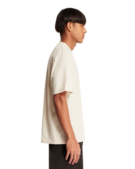 Palm Angels White Monogram Crewneck T-Shirt for men