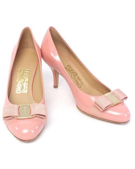 Ferragamo Pink Bow High Heels