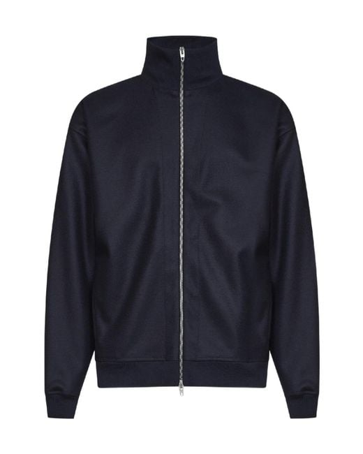 Jil Sander Blue Long-Sleeve Casual Jacket for men