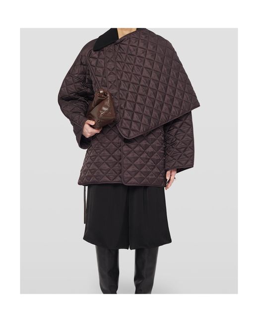 Jil Sander Brown Quilted Down Jacket for men