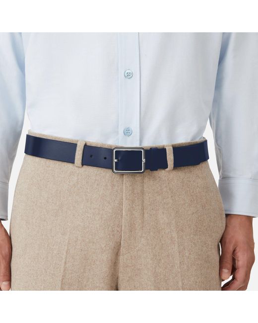 Montblanc Blue Square Reversible Buckled Belt for men