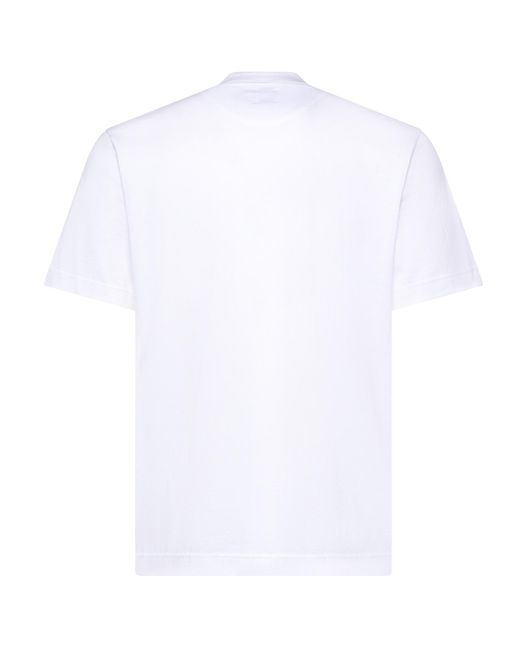 Eleventy White Crew-Neck T-Shirt for men