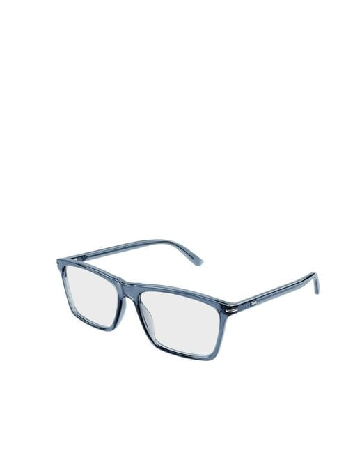 Gucci Blue Eyewear Rectangular Frame Glasses for men
