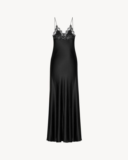 Saint Laurent Black Slip Dress