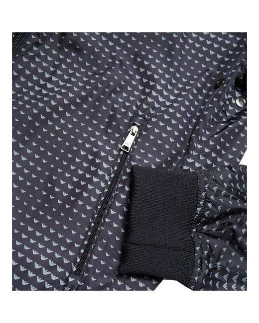 Armani Jeans Blue Hooded Casual Jacket for men