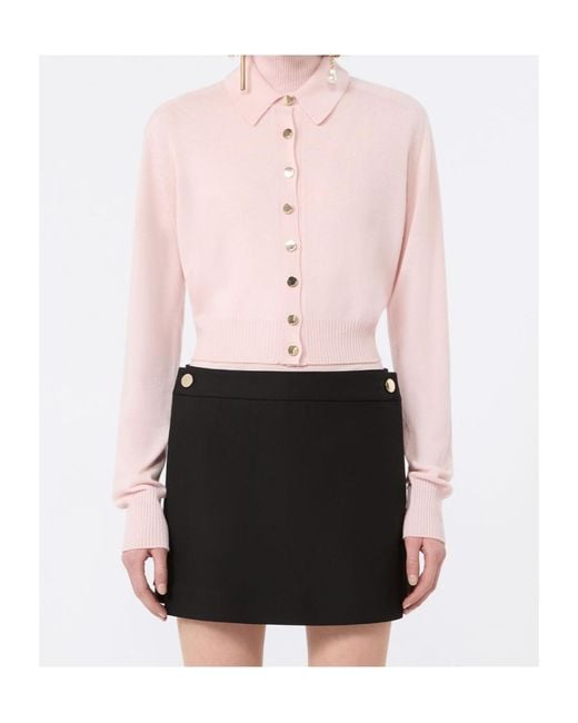 Max Mara Pink Sportmax Spxlirica Button-Up Knitted Cardigan