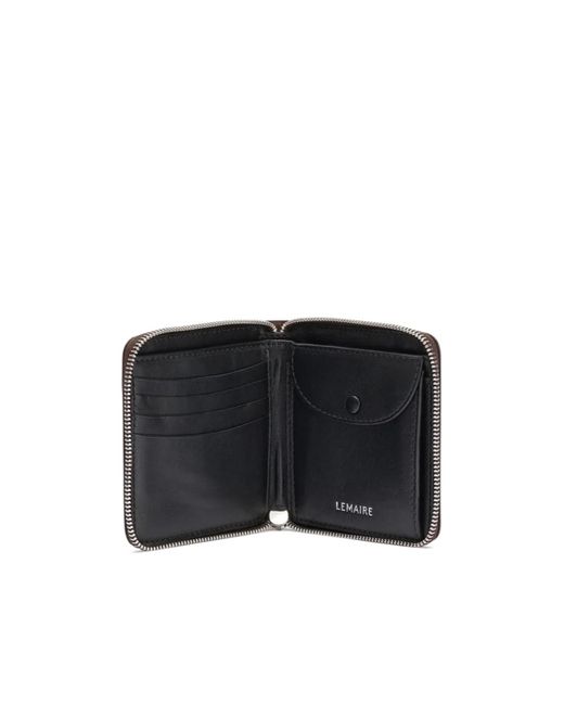 Lemaire Purple Patina Zip Compact Bi Fold