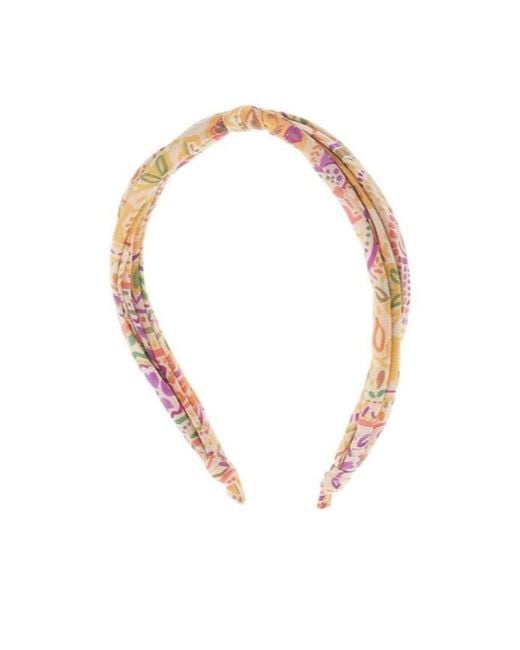 Etro White Pattern Hair Band