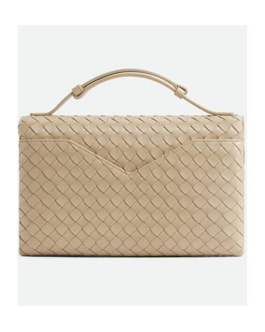 Bottega Veneta Metallic Intrecciato Knot Lock Crossbody Bag
