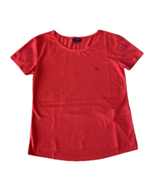 Armani Jeans Red Short Sleeve T-Shirt
