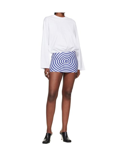 Jean Paul Gaultier White Mix Jersey Long Sleeves Bodysuit