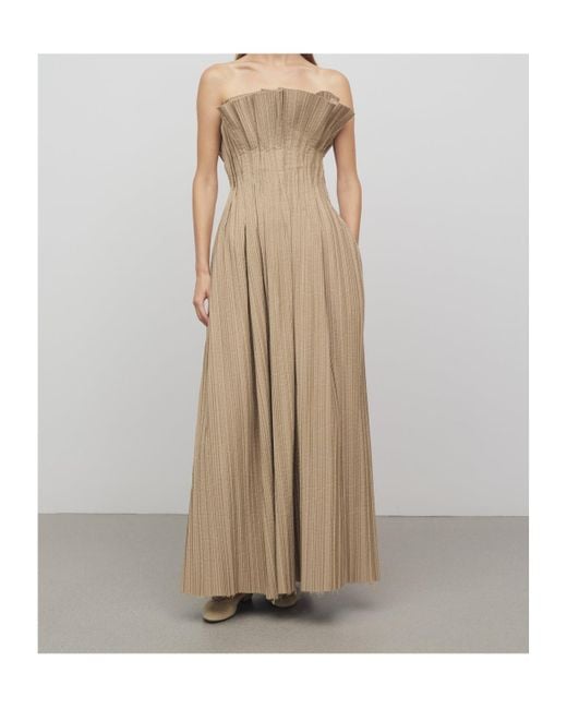 The Row Natural Strapless Dress