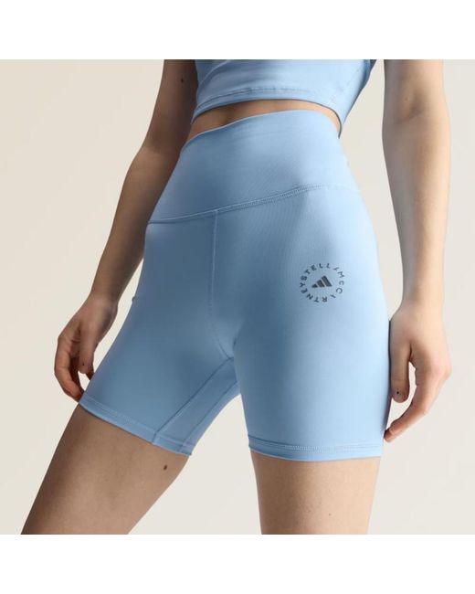 Adidas By Stella McCartney Blue Short Yoga Leggings