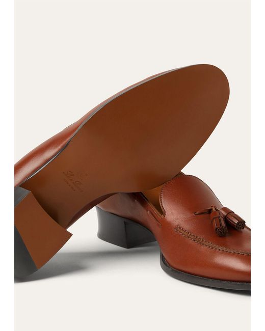 Loro Piana Brown Serge Tassel Loafer