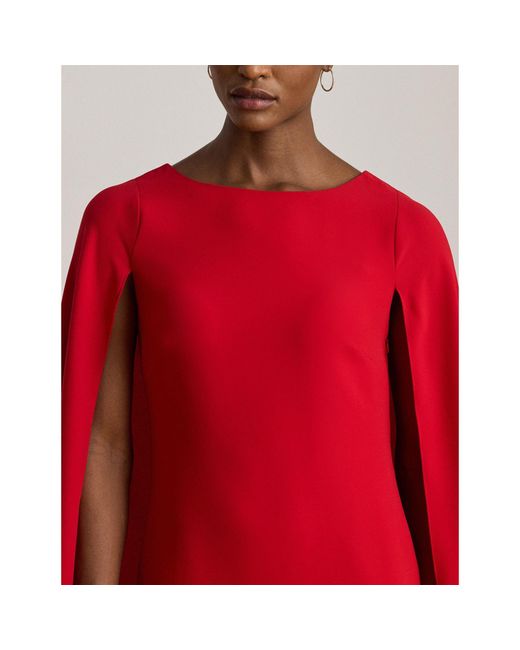 Ralph Lauren Red Real Leather Petra Mini Dress