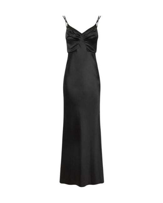 Elisabetta Franchi Black Carpet Satin Mermaid Evening Dress