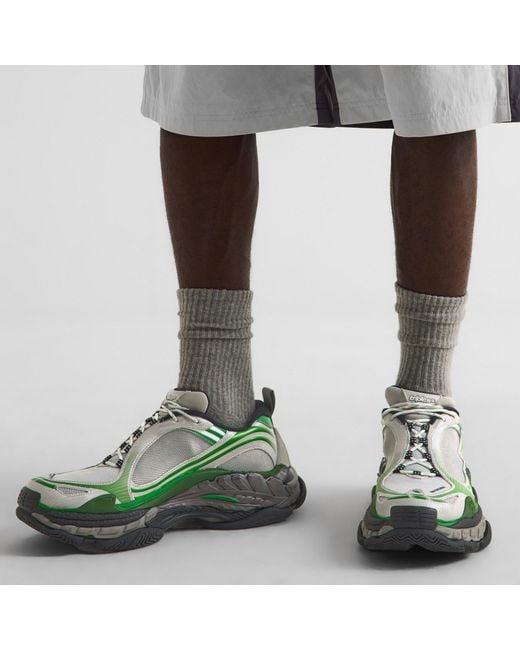 Balenciaga Green Thick-Soled Sports Shoes for men