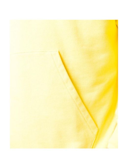 Palm Angels Yellow Logo Printed Hooded Sweater for men