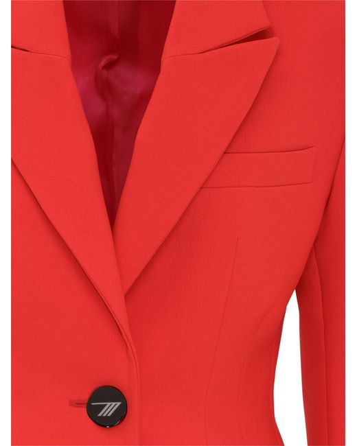 The Attico Red Single-Breasted Blazer