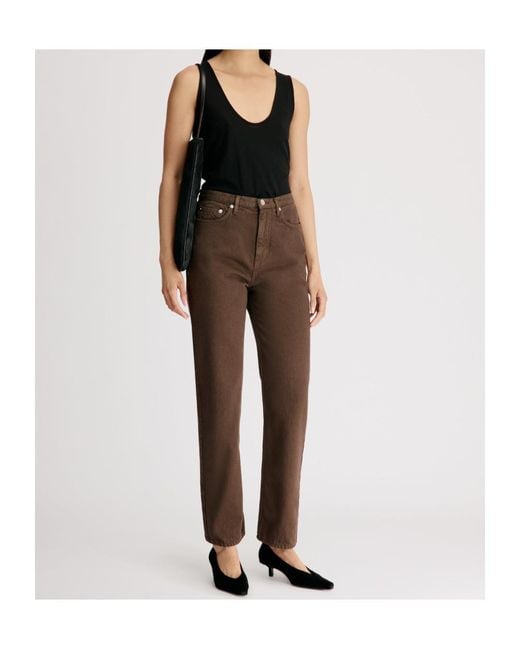 Loulou de Saison Brown Jude Lds Straight Leg Jeans