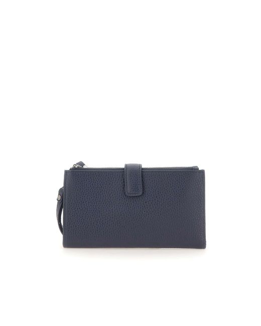Gianni Chiarini Blue Dollaro Zip-Around Wallet