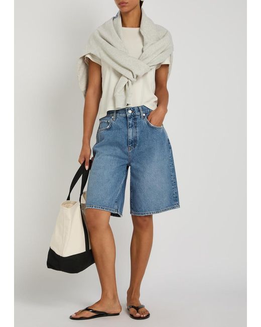 Anine Bing Blue Casual Denim Shorts