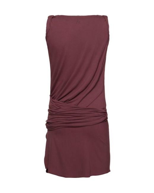 The Attico Purple Draped Sleeveless Dress