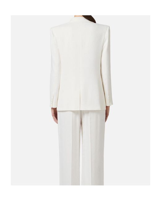 Elisabetta Franchi White Gabardine Jacket