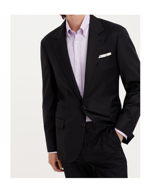 Brunello Cucinelli Black Tailored Wool Blazer for men