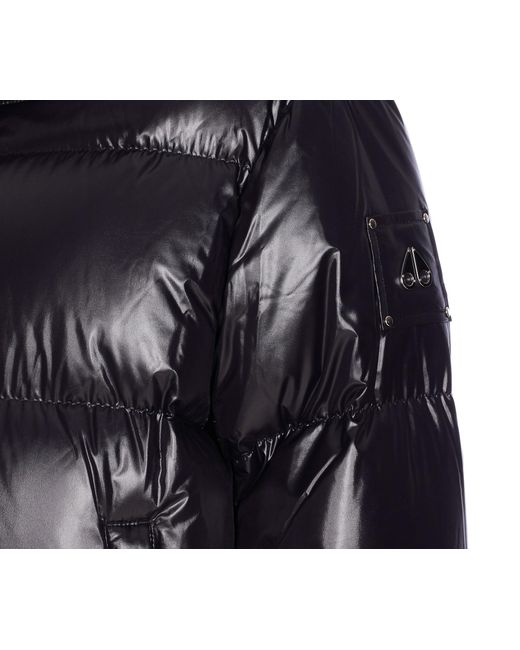 Moose Knuckles Black Padded Removable-Hood Jacket