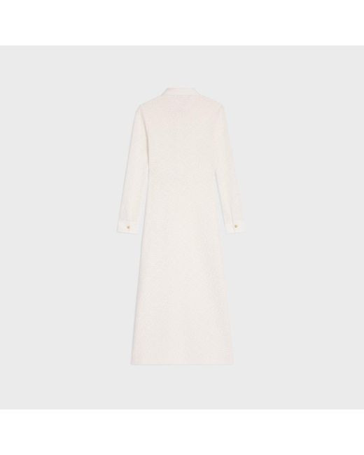 Céline White Midi Polo Dress