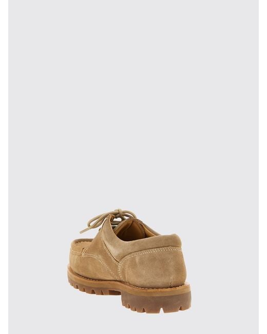 Paraboot Brown Thiers Lace-Up Stitched Boat Shoes for men