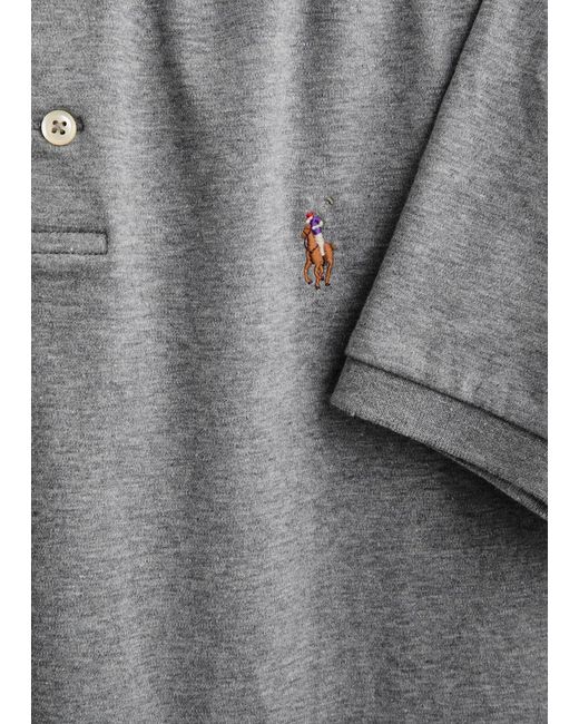 Polo Ralph Lauren Gray Slim Pima Cotton Polo Shirt for men