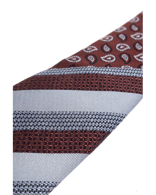 Etro Blue Paisley Stripe Tie for men