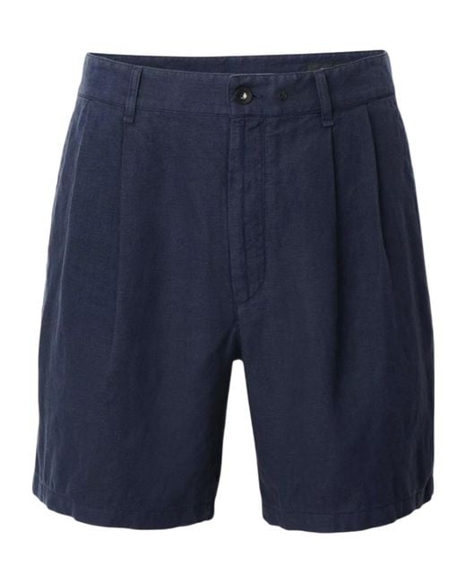 Rag & Bone Blue Pleated Shorts for men