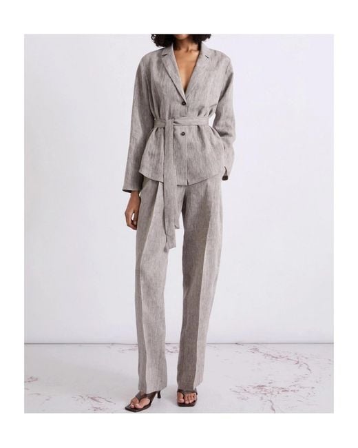 Marella Gray Long-Sleeved Jacket