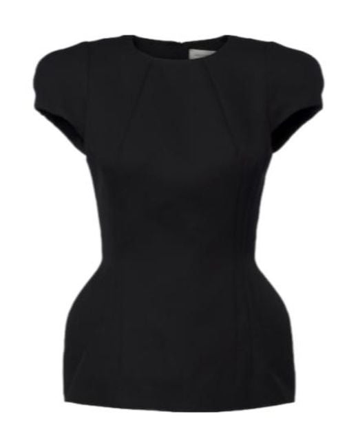 Magda Butrym Black Silk-Cashmere Top