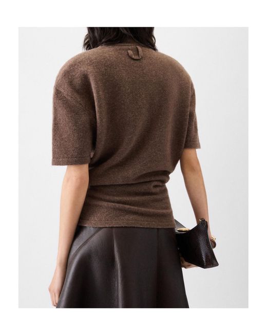 Jacquemus Brown High Neck Knitted Top