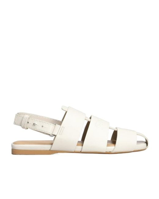 J.W. Anderson Natural Jw Anderson Caged Design Slingback Fisherman Sandals