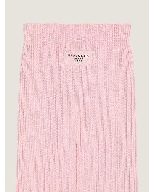 Givenchy Pink Rubbed-Knit Midi Pencil Skirt