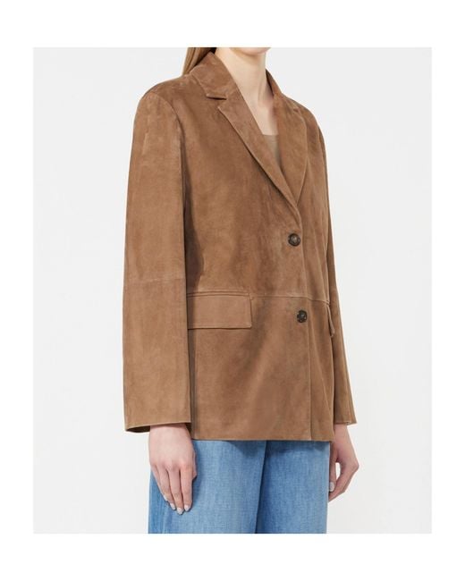 Max Mara Brown 'S Smmanfora Single Breasted Jacket